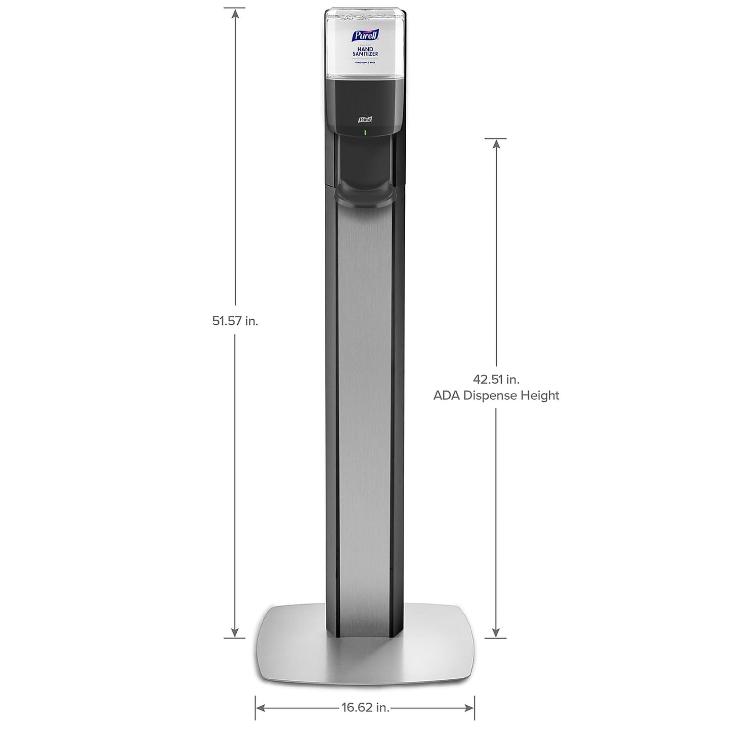 PURELL MESSENGER ES8 Automatic Floor Stand Hand Sanitizer Dispenser, Silver/Graphite