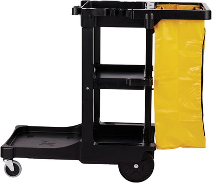 Rubbermaid Janitorial 3-Shelf Cleaning Cart with Bag
