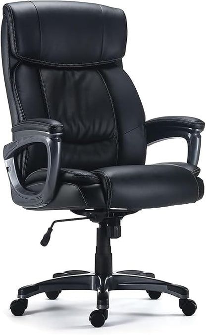 Staples Lockland Ergonomic Leather Managers Big & Tall Chair, 400 lb.