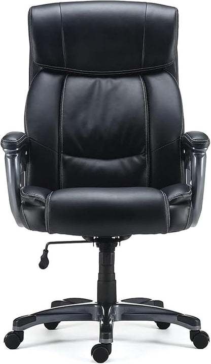 Staples Lockland Ergonomic Leather Managers Big & Tall Chair, 400 lb.