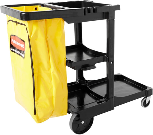 Rubbermaid Janitorial 3-Shelf Cleaning Cart with Bag