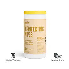 Perk™ Disinfecting Wipes, Lemon, 75 Wipes/Pack, 6/Carton