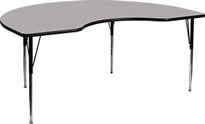 Flash Furniture Wren Kidney Activity Table, 48" x 72", Height Adjustable, Gray